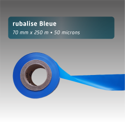 Rubalise Plastique bleue 70 mm x 250 m – Balisage et Signalisation Extérieure